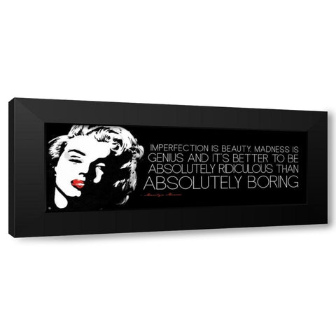 Monroe B Black Modern Wood Framed Art Print by Rodriquez Jr, Enrique