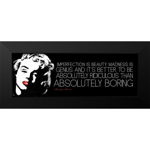Monroe B Black Modern Wood Framed Art Print by Rodriquez Jr, Enrique