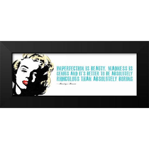 Monroe F Black Modern Wood Framed Art Print by Rodriquez Jr, Enrique