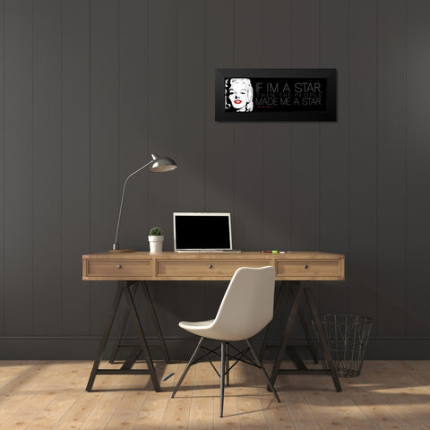 Im A Star Black Modern Wood Framed Art Print by Rodriquez Jr, Enrique