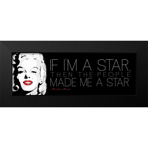 Im A Star Black Modern Wood Framed Art Print by Rodriquez Jr, Enrique