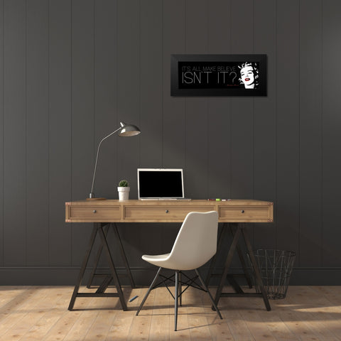 All BMake Believe Black Modern Wood Framed Art Print by Rodriquez Jr, Enrique