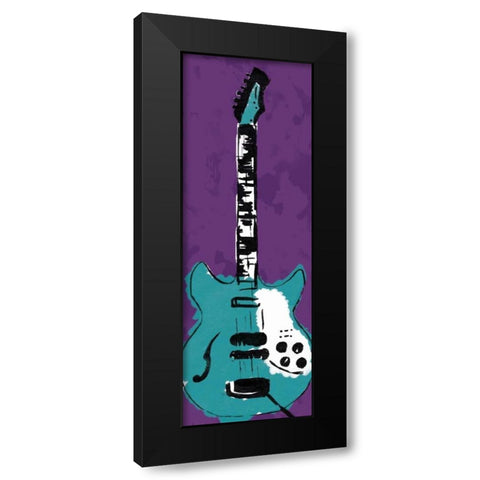 Electric Guitar B2 Black Modern Wood Framed Art Print by Rodriquez Jr, Enrique