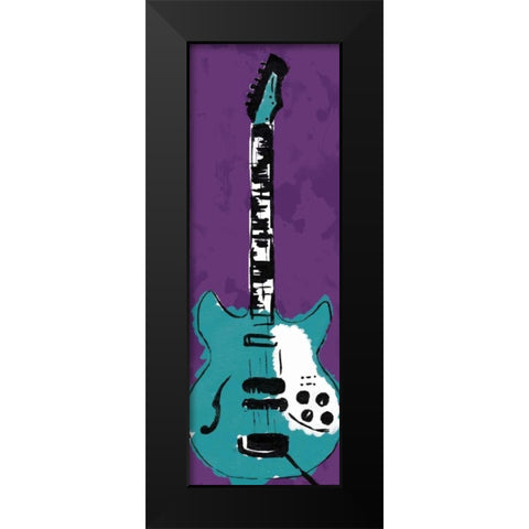 Electric Guitar B2 Black Modern Wood Framed Art Print by Rodriquez Jr, Enrique