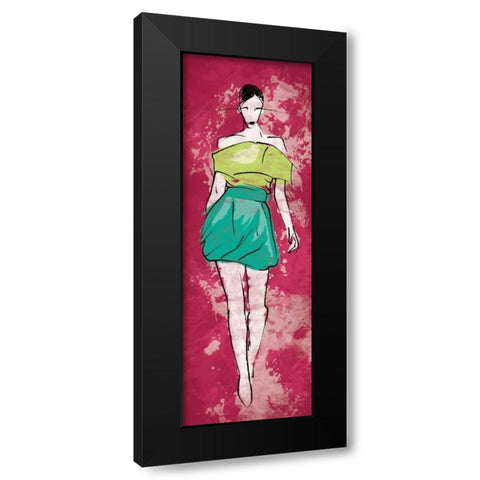 Runway Models Black Modern Wood Framed Art Print by Rodriquez Jr, Enrique