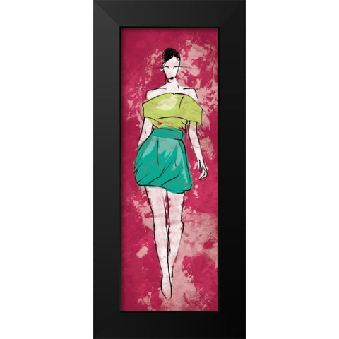 Runway Models Black Modern Wood Framed Art Print by Rodriquez Jr, Enrique