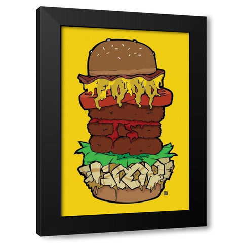 Food Is Good Black Modern Wood Framed Art Print with Double Matting by Rodriquez Jr, Enrique