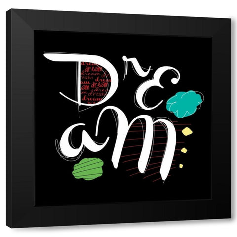 Dream Black Modern Wood Framed Art Print by Rodriquez Jr, Enrique
