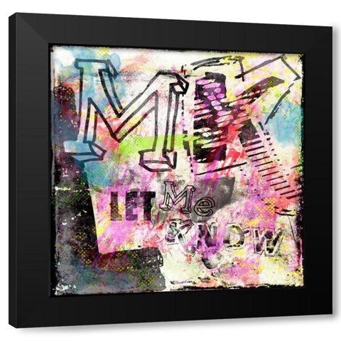 LMK Black Modern Wood Framed Art Print by Rodriquez Jr, Enrique