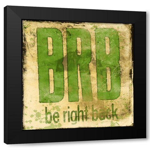 BRB F Black Modern Wood Framed Art Print by Rodriquez Jr, Enrique