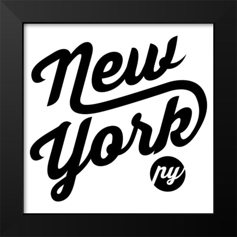 New York Ish Black Modern Wood Framed Art Print by Rodriquez Jr, Enrique