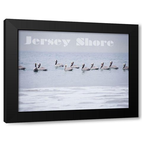 Jersey In A Row Black Modern Wood Framed Art Print with Double Matting by Urquhart, Elizabeth