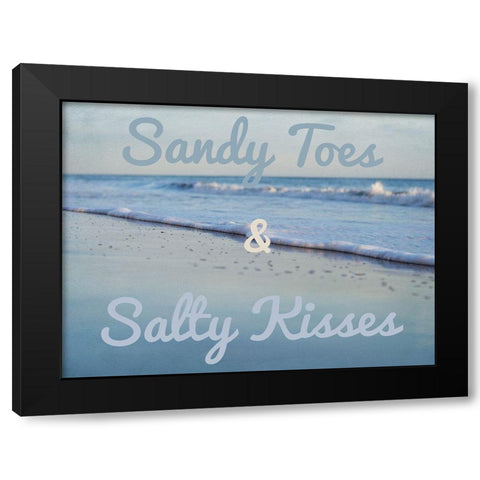 Sandy Toes 2 Black Modern Wood Framed Art Print by Urquhart, Elizabeth