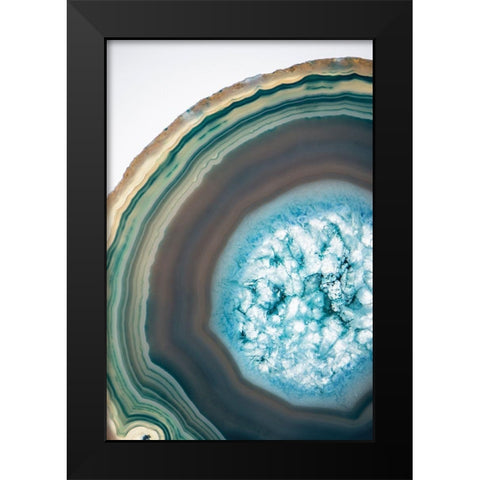 Geode Close Up 1 Black Modern Wood Framed Art Print by Urquhart, Elizabeth