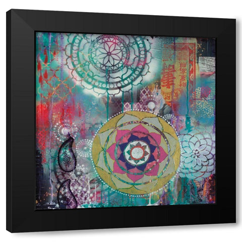 Star Rondure 1 Black Modern Wood Framed Art Print by Evans-Sills, Faith