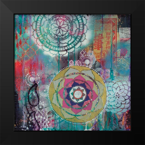 Star Rondure 1 Black Modern Wood Framed Art Print by Evans-Sills, Faith