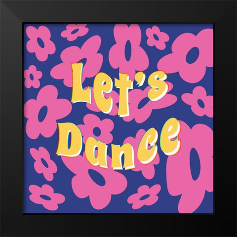 Lets Dance Black Modern Wood Framed Art Print by Buenfil, Andrea