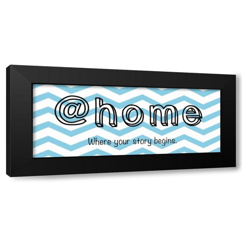 Home Black Modern Wood Framed Art Print by Gibbons, Lauren
