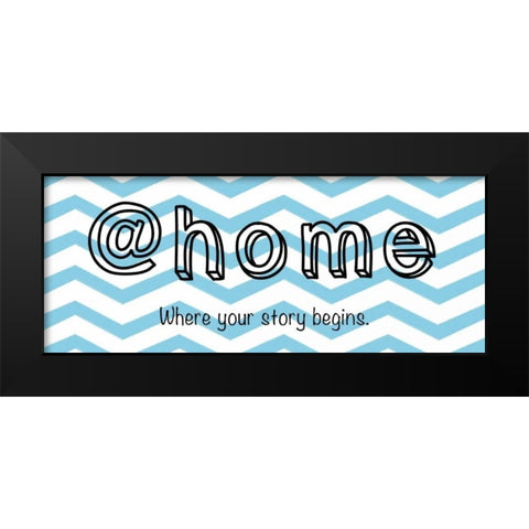 Home Black Modern Wood Framed Art Print by Gibbons, Lauren