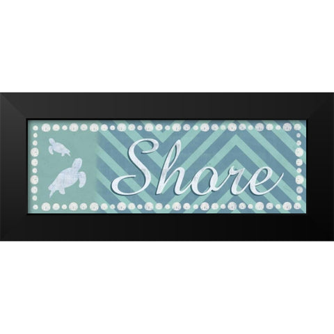 Shore Turtles Black Modern Wood Framed Art Print by Gibbons, Lauren