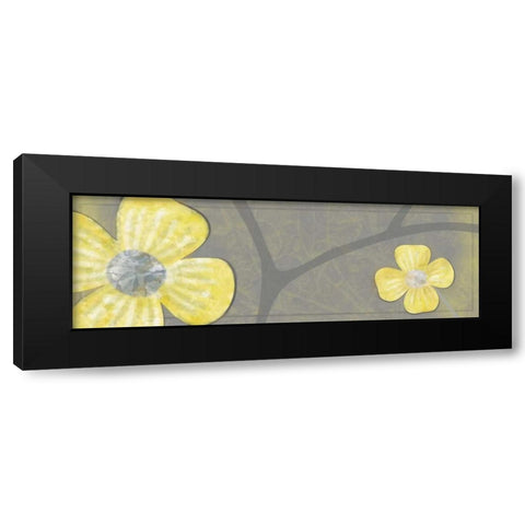 Yellow Flowers 1 Black Modern Wood Framed Art Print with Double Matting by Gibbons, Lauren