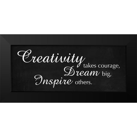 Creativity Black Modern Wood Framed Art Print by Gibbons, Lauren