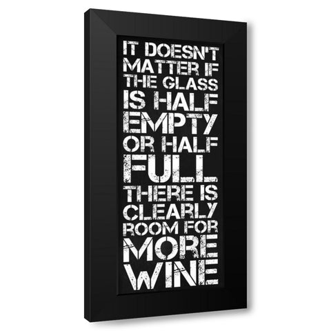 More Wine Black Modern Wood Framed Art Print by Gibbons, Lauren