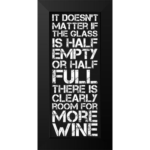 More Wine Black Modern Wood Framed Art Print by Gibbons, Lauren