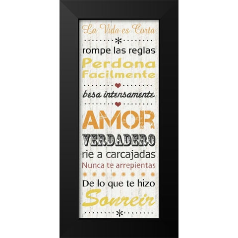 Spanish Life Black Modern Wood Framed Art Print by Gibbons, Lauren