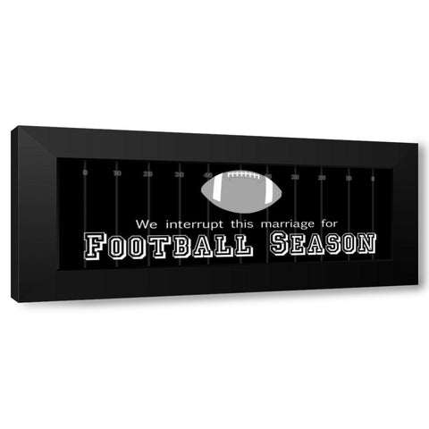 Man Cave Football Black Modern Wood Framed Art Print with Double Matting by Gibbons, Lauren