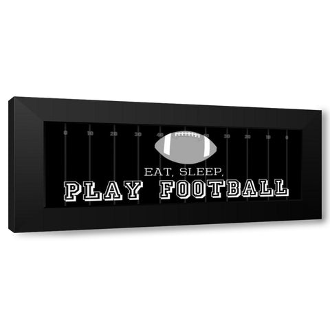 Man Cave Football 2 Black Modern Wood Framed Art Print by Gibbons, Lauren