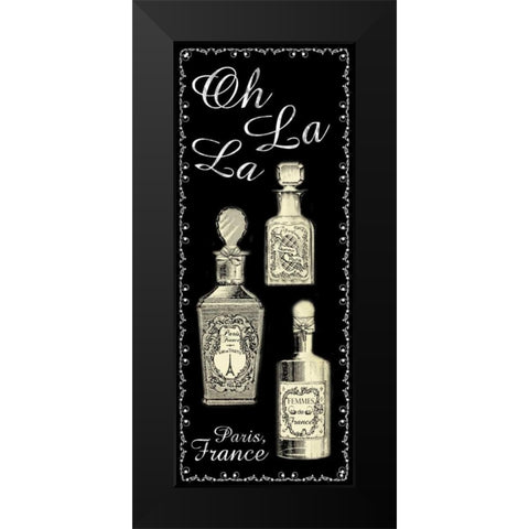 Perfume 1 Black Modern Wood Framed Art Print by Gibbons, Lauren