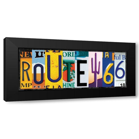 Route 66 Black Modern Wood Framed Art Print with Double Matting by Gibbons, Lauren