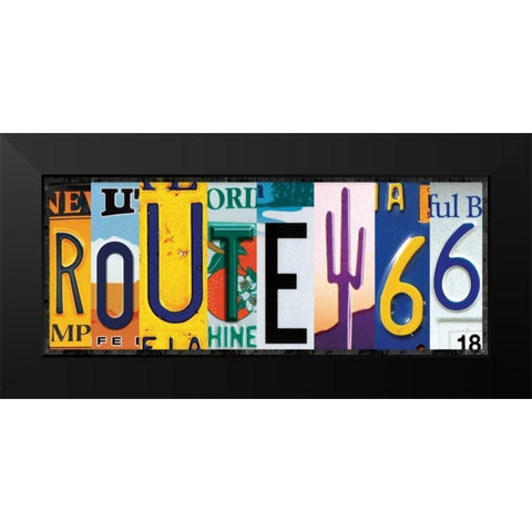 Route 66 Black Modern Wood Framed Art Print by Gibbons, Lauren