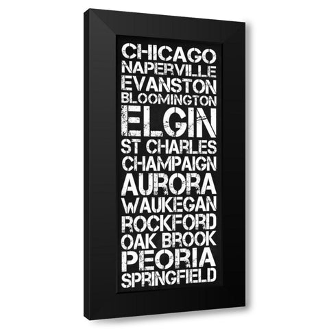 Illinois Black Modern Wood Framed Art Print by Gibbons, Lauren