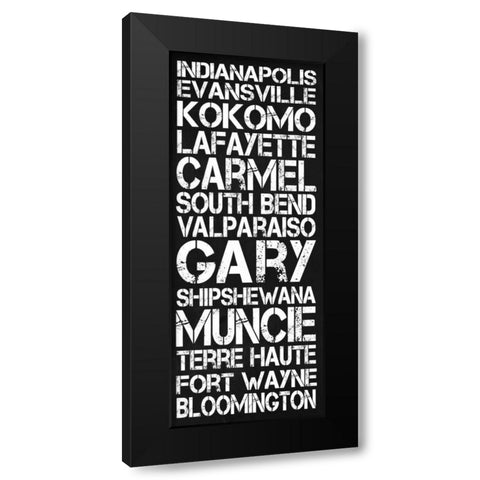 Indiana Black Modern Wood Framed Art Print by Gibbons, Lauren