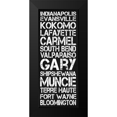 Indiana Black Modern Wood Framed Art Print by Gibbons, Lauren