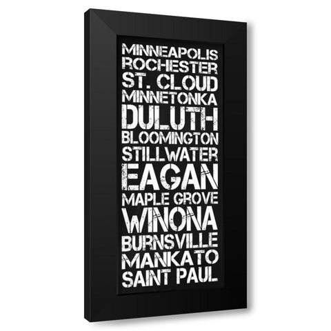 Minnesota Black Modern Wood Framed Art Print by Gibbons, Lauren