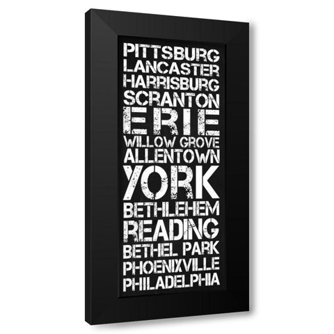 Pennsylvania Black Modern Wood Framed Art Print by Gibbons, Lauren