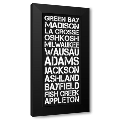 Wisconsin Black Modern Wood Framed Art Print by Gibbons, Lauren