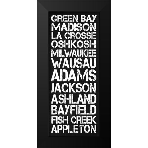 Wisconsin Black Modern Wood Framed Art Print by Gibbons, Lauren