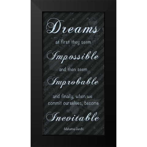 Blue Gandhi Black Modern Wood Framed Art Print by Gibbons, Lauren