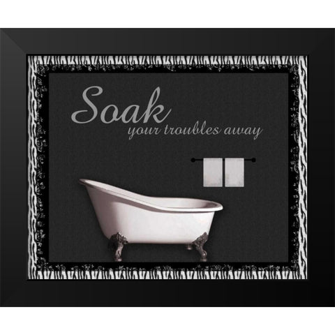Bath Tub Zebra Black Modern Wood Framed Art Print by Gibbons, Lauren