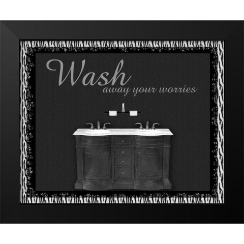 Sink Zebra Black Modern Wood Framed Art Print by Gibbons, Lauren