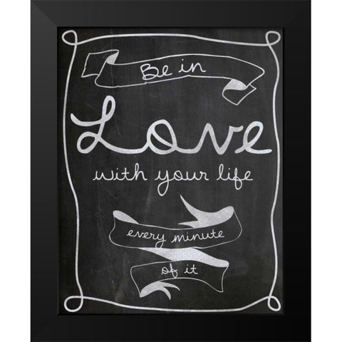 Love Life Black Modern Wood Framed Art Print by Gibbons, Lauren