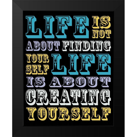 Creating Yourself Black Modern Wood Framed Art Print by Gibbons, Lauren