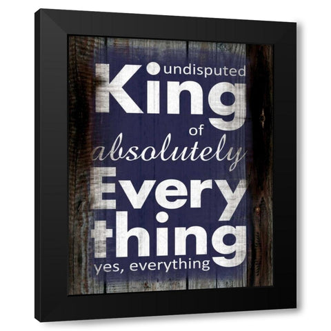 King B Black Modern Wood Framed Art Print by Gibbons, Lauren