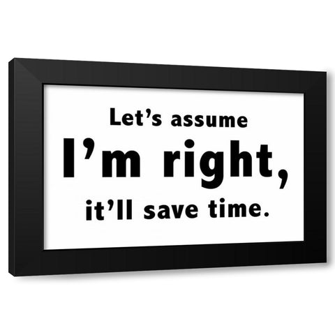 Im Right 2 Black Modern Wood Framed Art Print by Gibbons, Lauren