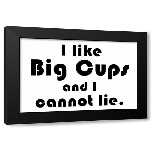 Big Cups Black Modern Wood Framed Art Print by Gibbons, Lauren