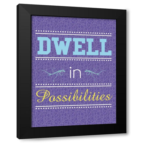 Dwell Black Modern Wood Framed Art Print with Double Matting by Gibbons, Lauren